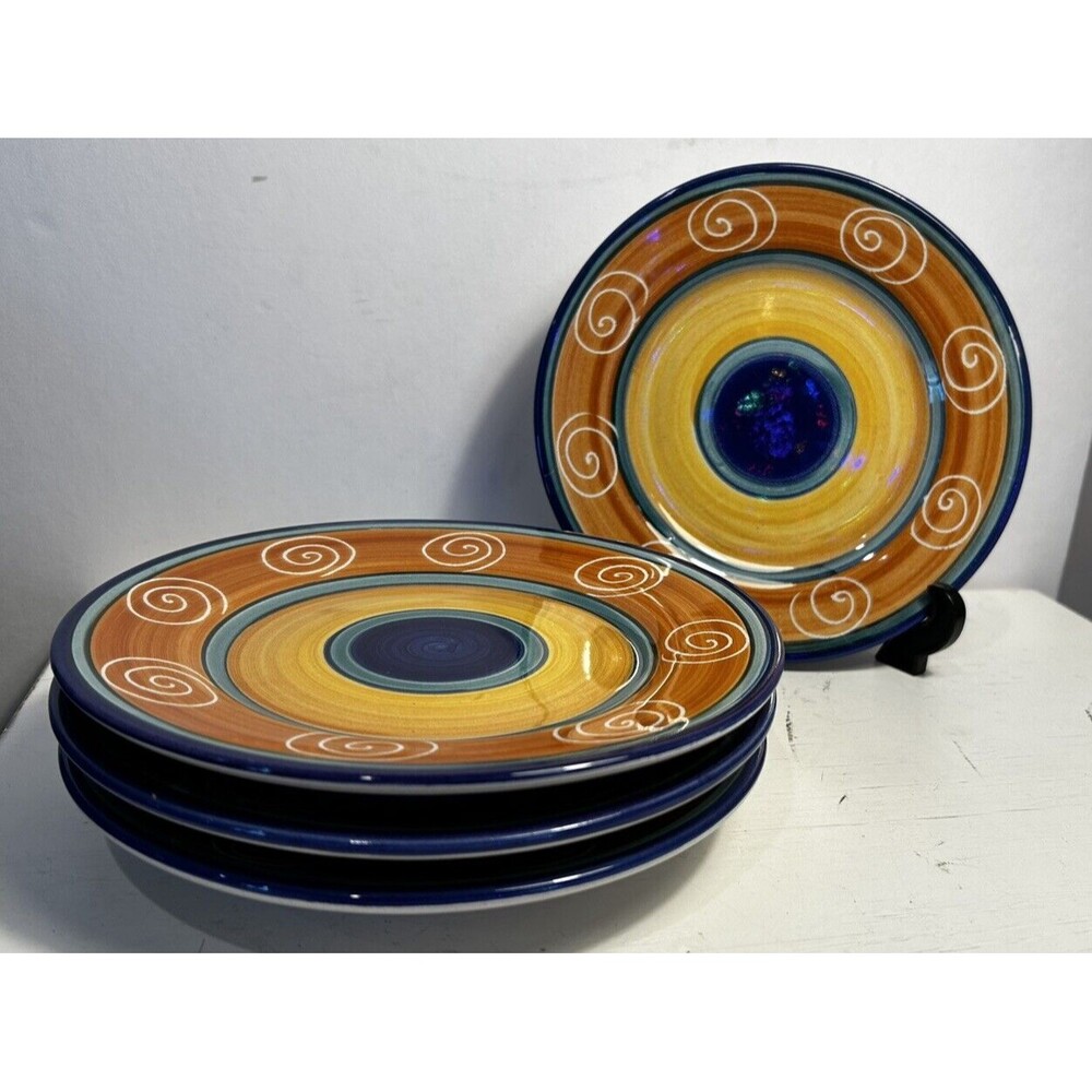 Pier 1 Italian Swirl Dessert Plate - Set Of 4